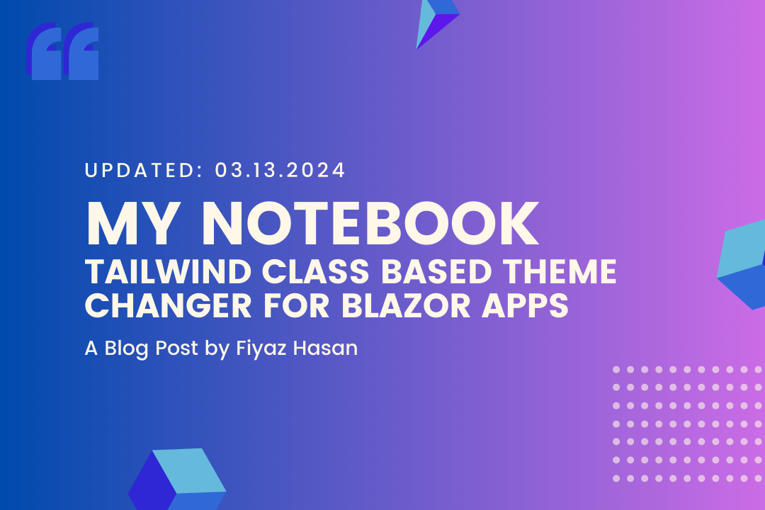 Tailwind Class Based Theme Changer for Blazor Apps